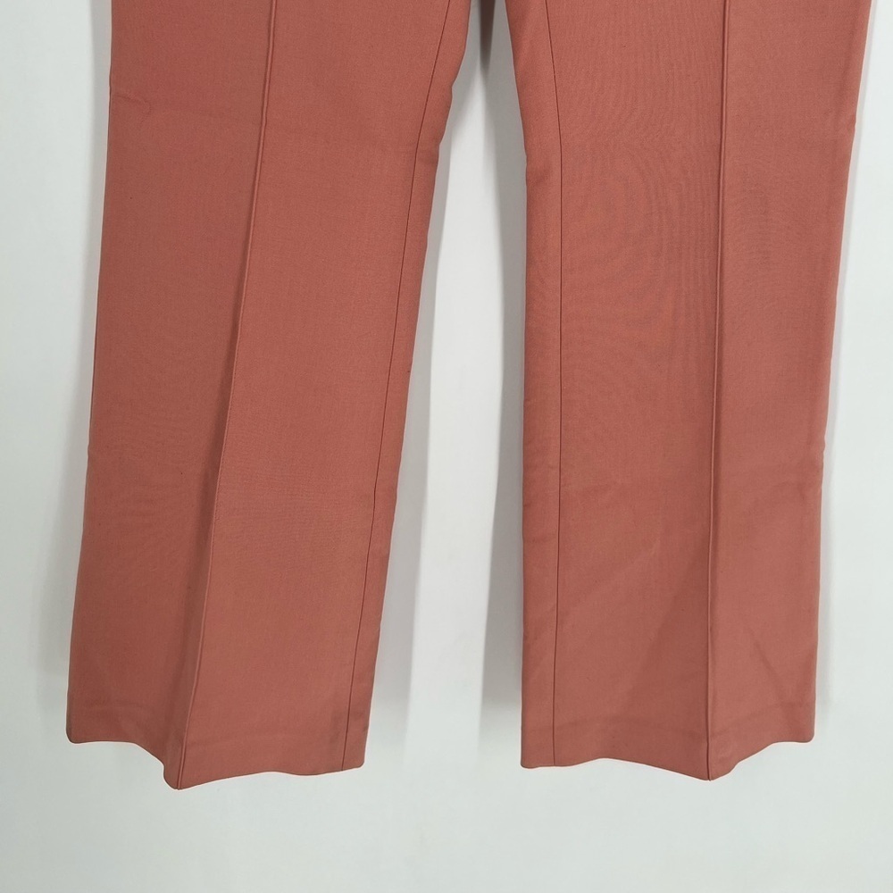 See By Chloe Cropped Bootcut Kick Flare Pintuck Suit Trousers In Muted Clay - Picture 3 of 9